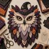 Artistic Sewing Kit for Beginners DIY Owl Patchwork Kit, Layered Fabric Handmade Home Decor Art 3D Textile Craft Project Adults, Sculpture Supplies