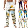 Men's Hawaiian Print Soft Home Pajama Pants Drawstring Casual Sweatpants