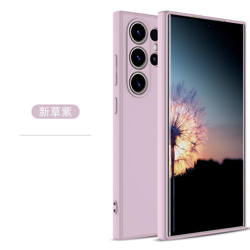 Подходит для чехла мобильного телефона Samsung S25Ultra ультратонкий матовый ощущение кожи жидкий ТПУ мягкий Note20 всесторонний S24plus