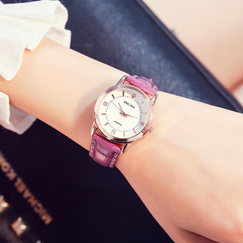 Обработка на заказ классические модные женские часы женские часы ремень кварцевые часы часы ученик средней школы