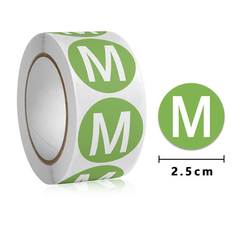 Self-Adhesive Clothing Size Sticker Round XS/S/M/L/XL/2XL/3XL Adhesive Labels Clothing Label Universal Size Sealing Sticker