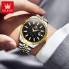 OLEVS 5593 Men's Watches Luxury Business Wristwatch Top Brand Calendar Stainless Steel Waterproof Luminous Quartz Watch for Man