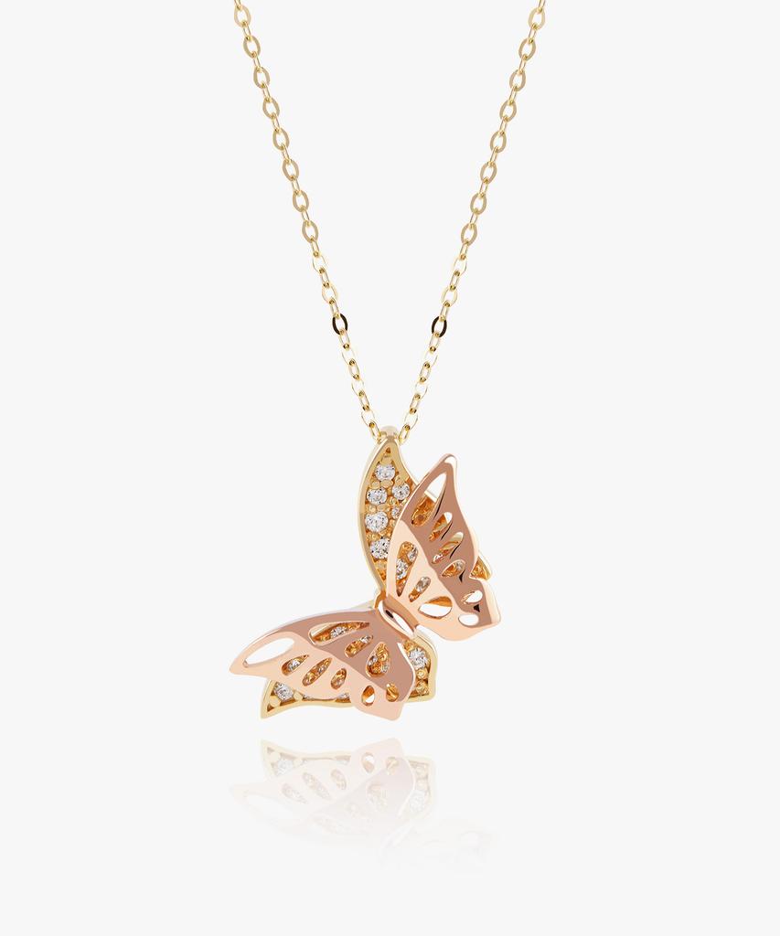Helene Jewelry 14K Whisper Butterfly Chain Gold Necklace
