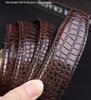 Eck Kangaroo Men's Toothless Automatic Buckle Crocodile Pattern Formal Belt
