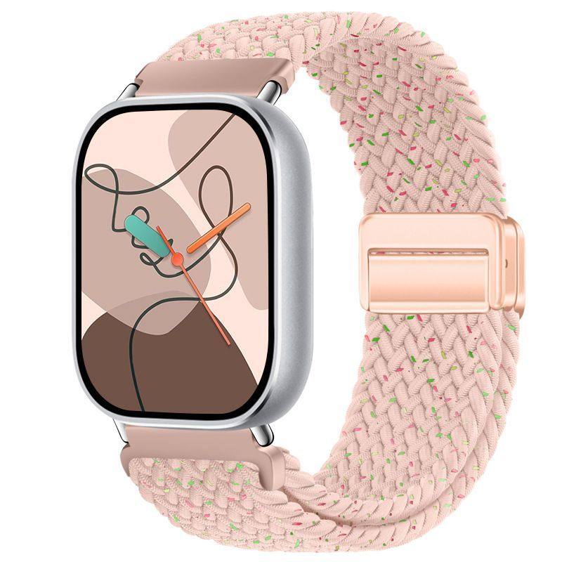 Для Redmi Watch 6/5/4 XiaoMi Mi Band 8 Pro Магнитный плетеный нейлоновый ремешок с быстросъемными креплениями, регулируемый, дышащий, спортивный браслет