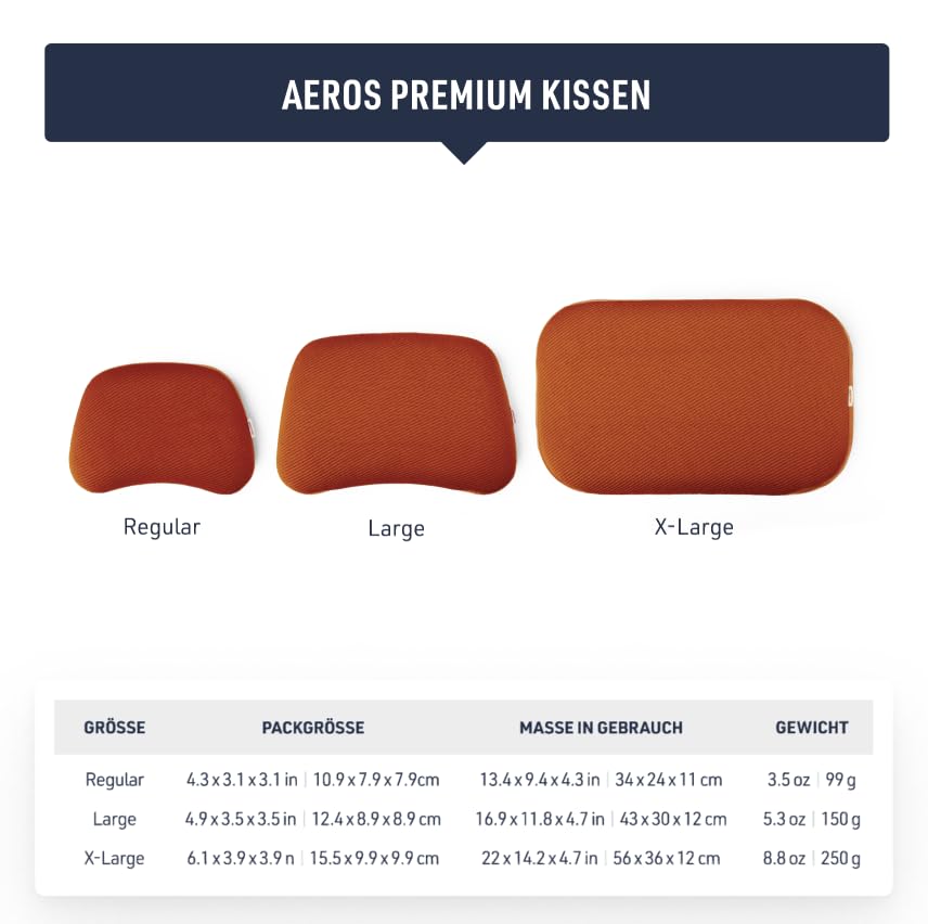 Надувная туристическая подушка Sea to Summit Aeros Premium, Regular, Средиземноморская