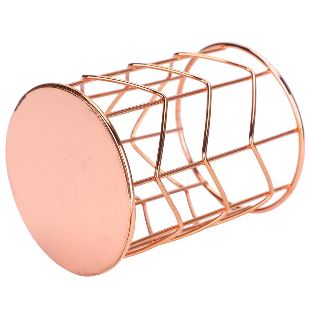 2Pcs Gold Metal Mesh Pen Holder Desktop Storage Basket for Makeup & Ventilated Idl for Pens Small Objects