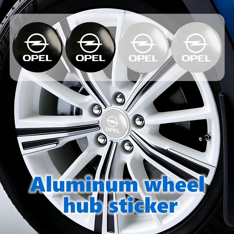 4pcs 56mm Car Aluminum Logo Wheel Center Hub Cap Badge Sticker For Opel Corsa Mokka Astra Cascada Adam Insignia Meriva Vectra