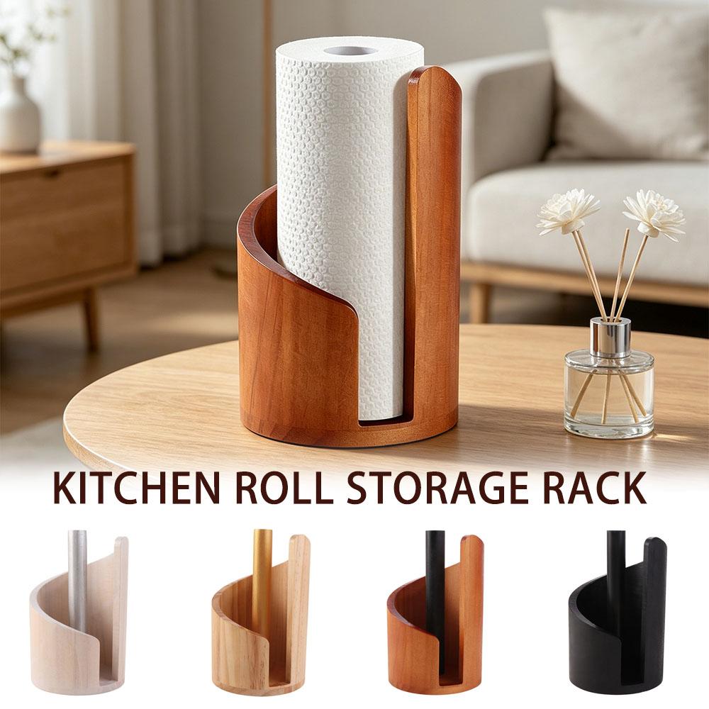 Countertop Design Wooden Paper Towel Holder Freestanding Base Freestanding Paper Roll Holder Home