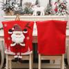 3D Doll Design Christmas Chair Cover Cloth Snowman Chair Cover Santa Chair Cover  Holiday Festival
