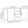 VidaXL Buffet chêne artisanal 100x36x60 cm bois d'ingénierie 856903