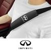 Infiniti Seat Belt Compatible with and V37 Interior Seat Belt PU Set of 2 Covers, CX36, Skyline, Cars, Emblems, Shoulders, Leather, 23cm, (Black,