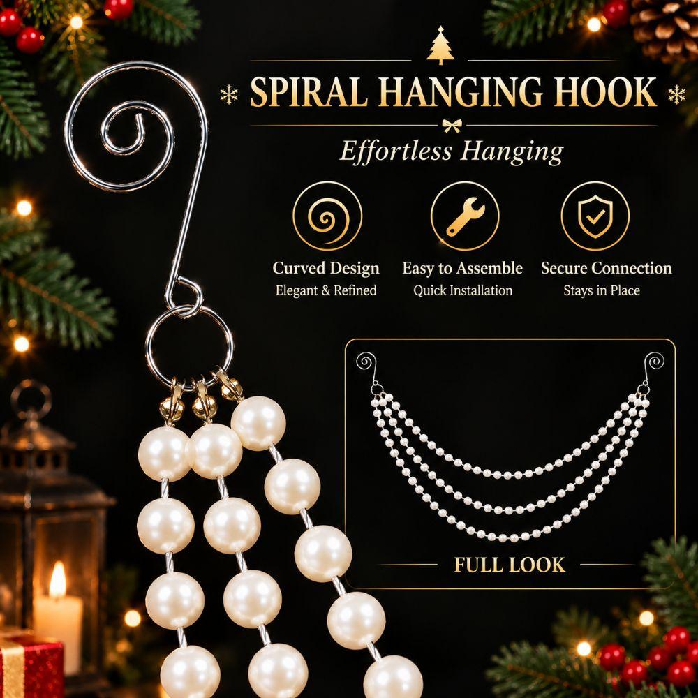 Acrylic Pearl Bead Garland Faux Pearl Beaded Hanging Decoration Christmas Window Decor