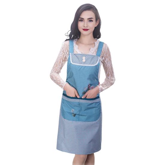 Мультяшный кухонный фартук Водонепроницаемый Маслостойкий Полиэстер Без рукавов Фартук Дизайн с цветочным принтом Фартук для дома Ресторана