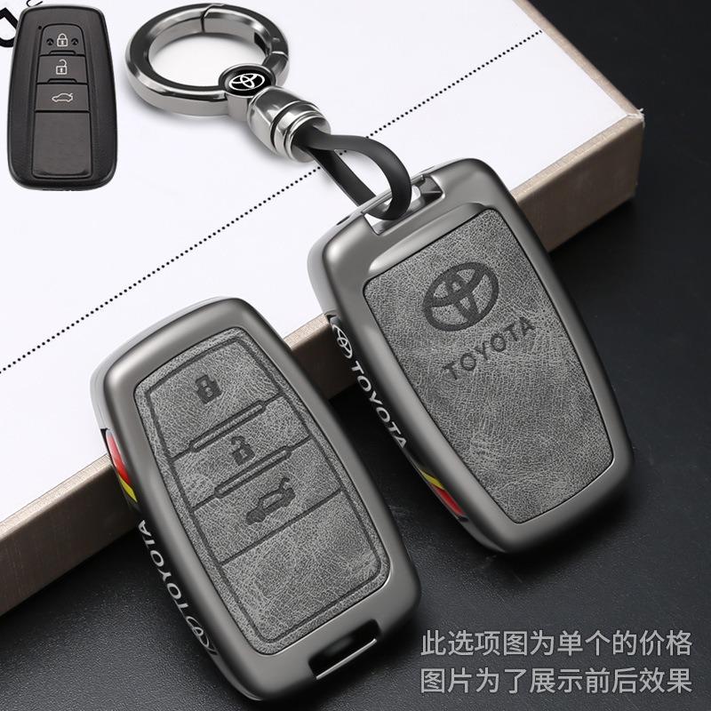bzbn8 Car Key Case Cover Bag Shell For Toyota C-HR Prius RAV 4 Camry Corolla Land Cruiser 200 Prado Crown TLK 200 Yaris Cross Hilux
