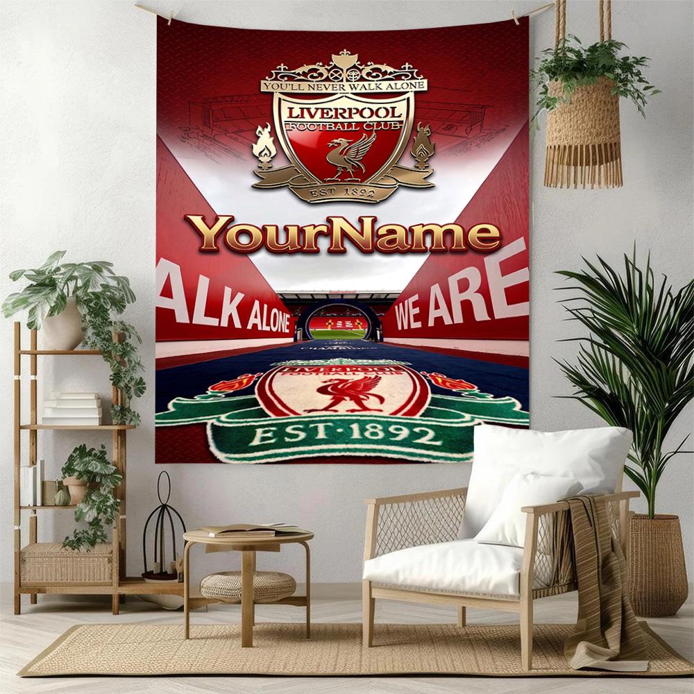 Liverpool Custom Your Name Wall Decor Tapestry Art For Pet Memorial Birthdaywedding Party Backdrop Family Gift