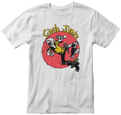 Винтажная Хлопковая Белая Футболка Punk Rock Circle Jerks Полного Размера Мужская Женская CM253 Унисекс Футболка