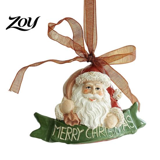 Gift Box Embellishments Christmas Resin Animal Ornament, Vintage Hanging Decor with Ribbon, Cute Bow Souvenirs Dog Santa Bear Patterns Xmas
