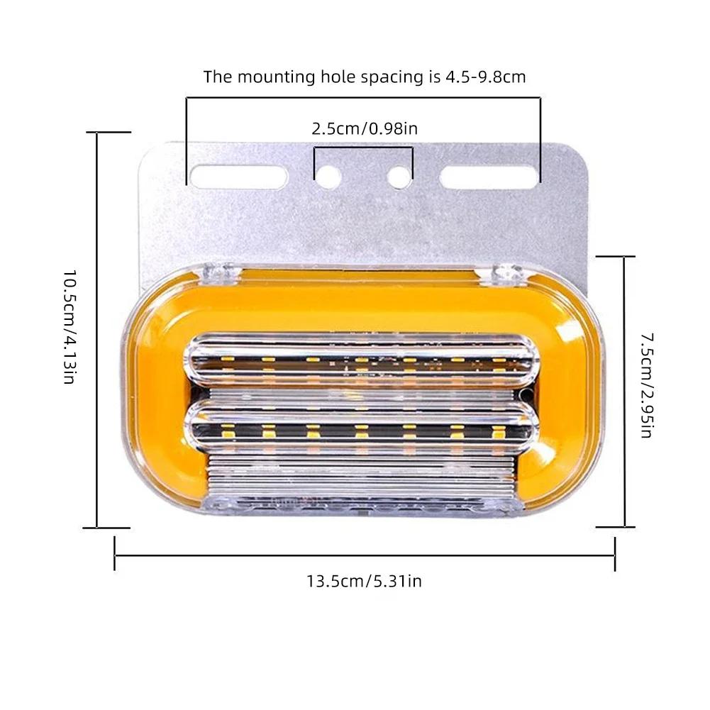 1Pcs Truck Side Light 24v Waterproof Super Bright Led Light Guide Water Side Light IP68 for Universal Truck Trailer Van Bus