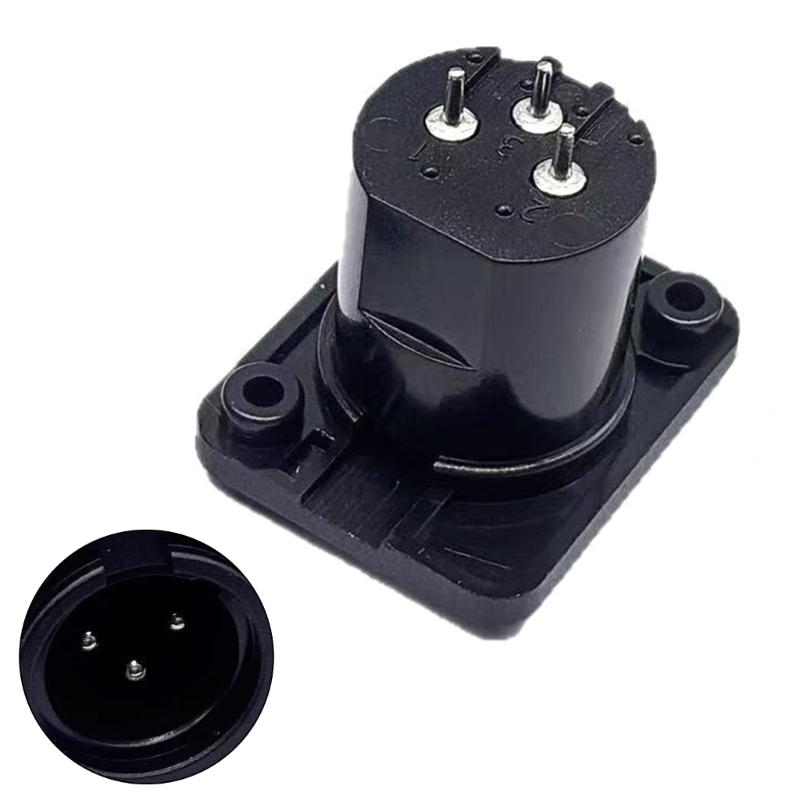 3-контактный XLR прямой клеммный разъем для монтажа на панель, корпус из ABS-сплава, аудиоадаптер для студийных и живых выступлений