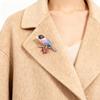 1 шт. Брошь Минималистичный аксессуар для одежды Гладкая эмаль Прочная Минималистичная Универсальная Птица Подходящая для повседневной носки 4x3,5 см