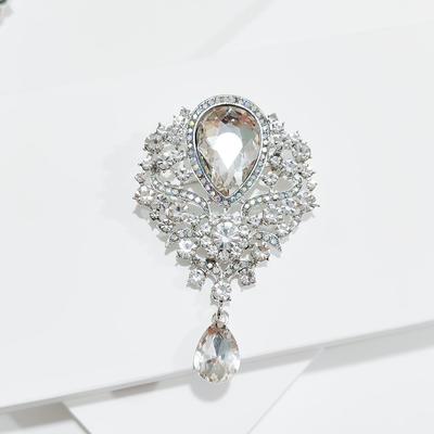 Брошь High End с инкрустацией бриллиантами, женская, высокого класса, цветок на груди, многофункциональные аксессуары для одежды