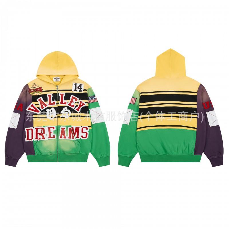 2026 SS Mens Oversized Hooded Sweatshirt With Embroidered Patch Distressed Washed Cotton Loose Fit Streetwear
