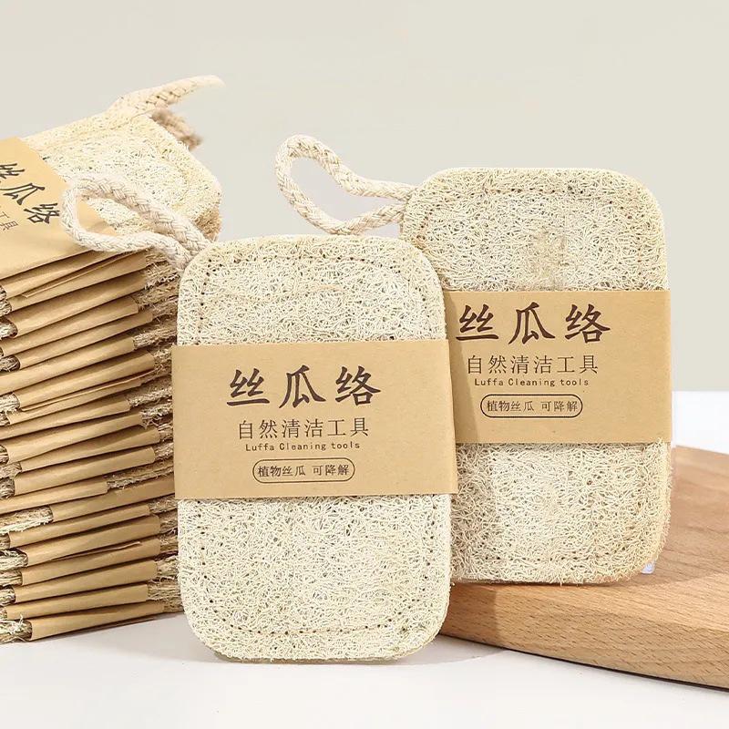 Полотенце для мытья посуды из люфы не повреждает сковороду, салфетка для удаления масляных пятен, щетка для мытья посуды из шелковой тыквенной мякоти