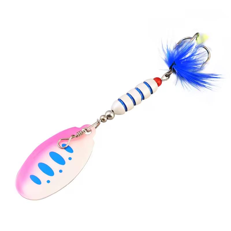 7.5g Inline Spinner Lure Artificial Hard Saltwater Fish Hook Bait Fishing Spinner Bait Metal River Lake Stream