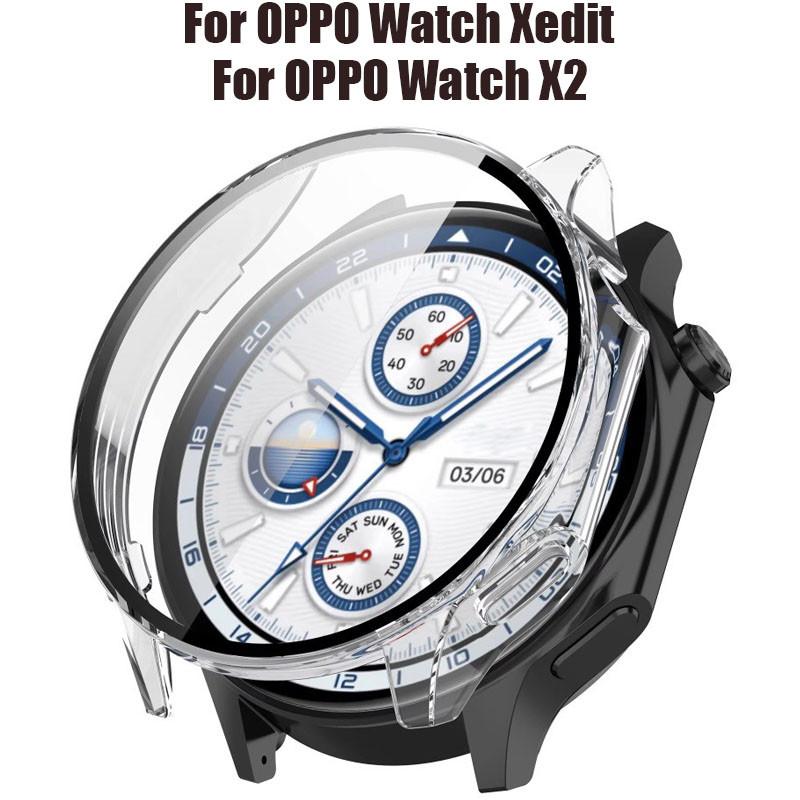 Закаленное стекло+корпус для OPPO Watch X2 X Защитная рамка для экрана Бампер Чехол для OPPO Watch X Силиконовый чехол