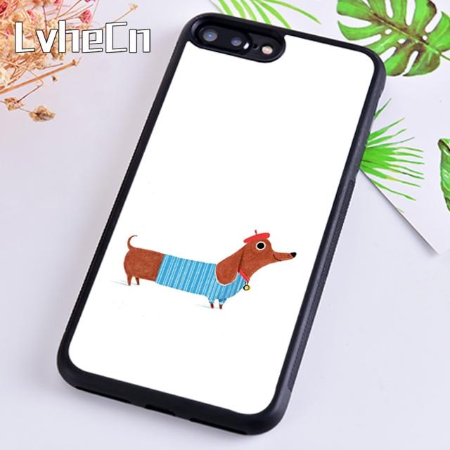 Мультяшный Такса Сосисочная Собака Чехол для Телефона Для iPhone 17 Air 13 12 Чехол Для Apple 14 15 16 Pro Max Plus плюс
