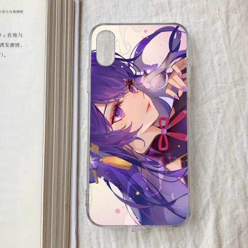 Чехол для телефона Genshin Impact Райдэн Сёгун для iPhone 11 12 13 Mini Pro Max 8 7 6 6S Plus X 5 S SE 2020 XR XS 10