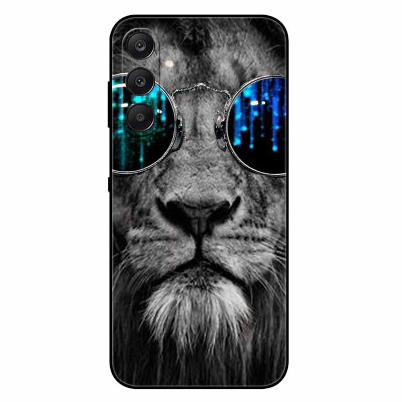 For Samsung A17 5G Case Black Silicone Soft Fashion Animal Back Cover For Samsung Galaxy A17 5G TPU Coque Cute Protective Bumper