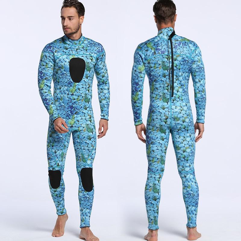 3mm Full Body Camo Wetsuit Diving Surfing Swimming Water Sports Warmth Protection Women Adult S-XXL