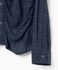 MILLO WOMEN Ribbon Tie Shirt [Navy]