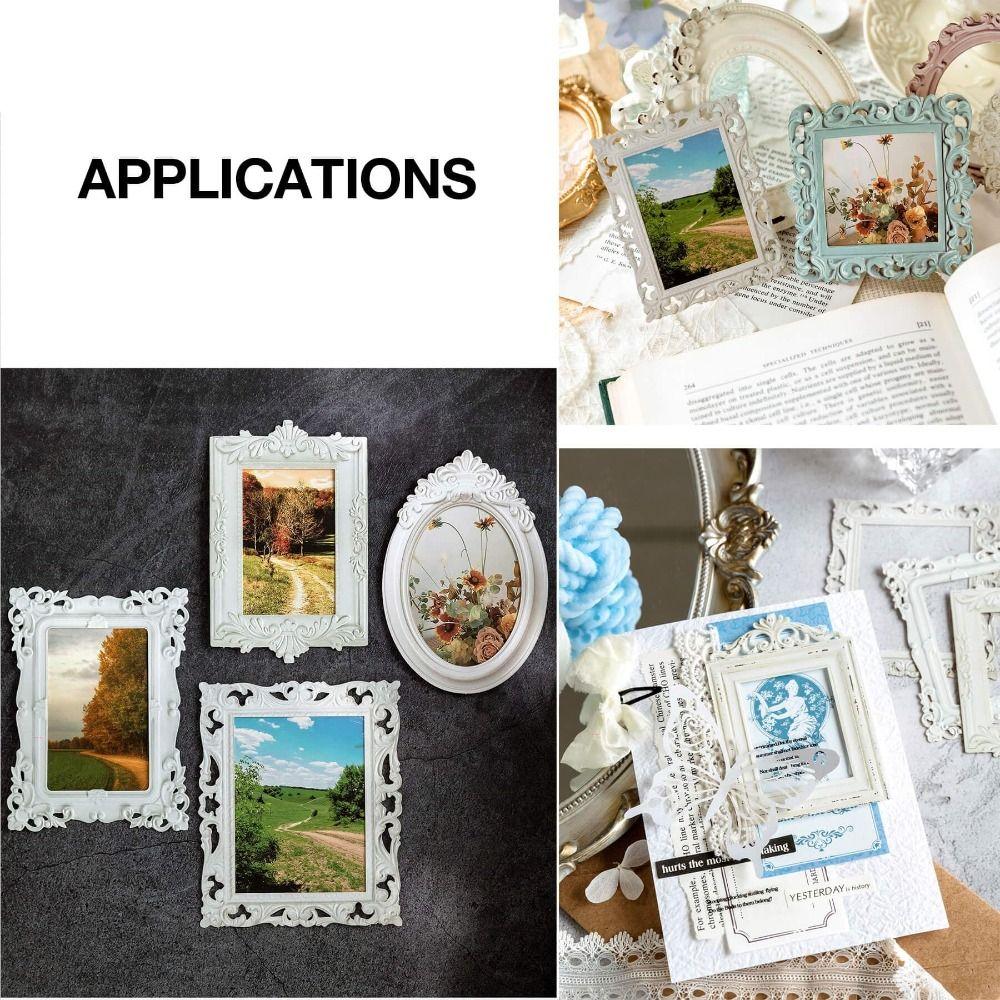 A Set Relievo Vintage Hollow Embossed Materials Frame Scrapbook Decoration Paper DIY Crafts