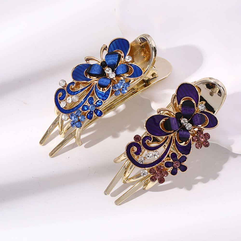 Headwear Alligator Hair Clip Crystal Flower Hairpin Hair Accessories Rhinestone Butterfly Hair Claw