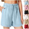 Summer Big Kids Kids Solid Color Sports Casual Shorts With Pocket Elasticated Waist