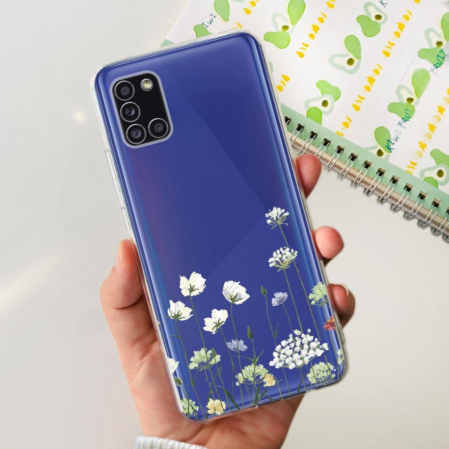 For Samsung A51 Case SM-A515F Flower Cover Fashion Silicone Soft Bumper Clear Funda For Samsung A31 A71 SM-A315F A 51 Phone Case