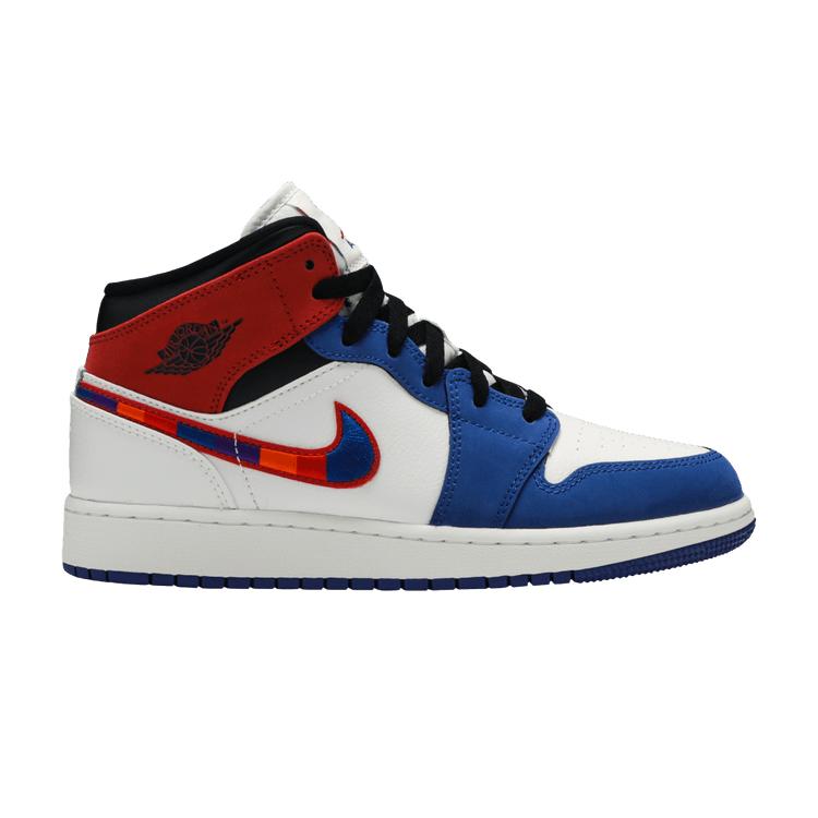 Jordan 1 Mid Rush Blue University Red (GS)