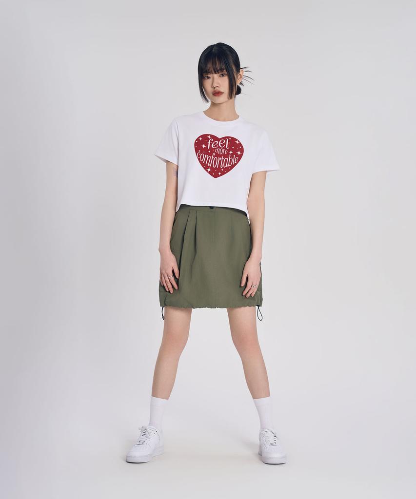 Slow Record House Nylon Cargo Mini Skirt_Khaki