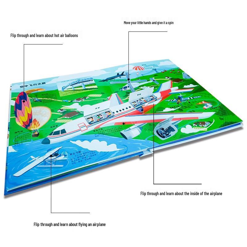 Interactive 3D Pop-Up Transportation Book for Kids