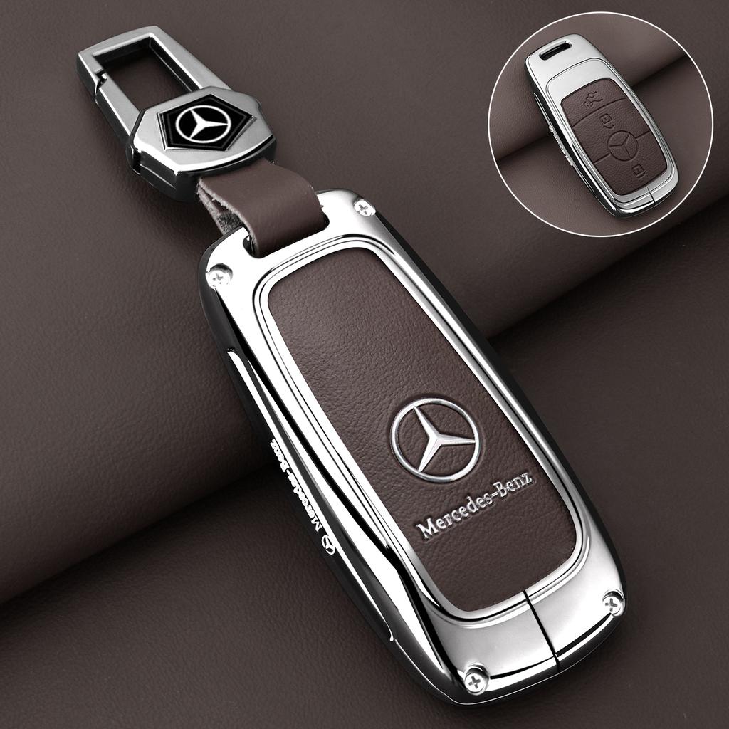 GLC GLB Zinc Alloy Leather Car Remote Key Case Cover For Mercedes Benz A C E S G Class GLC CLE CLA GLB GLS W177 W205 W213 W222