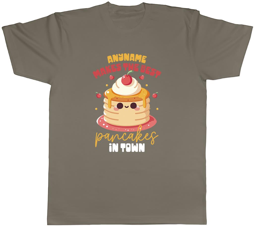 Personalised Makes the Best Pancakes in Town Unisexs TShirt Tee Gift Top