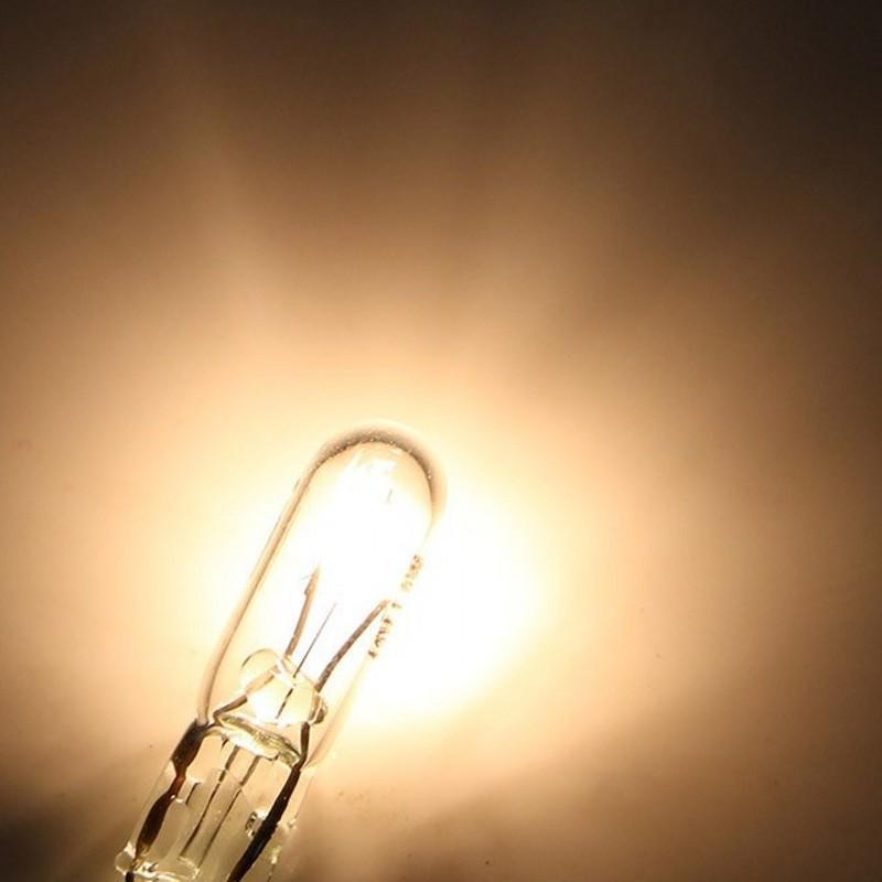 T5 Halogen Instrument Bulb with Holder 12V 2W for Dashboard and License Plate Lighting
