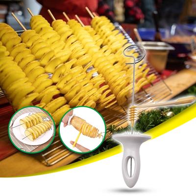 SQ Картофельная спираль Мануэль резак ломтик многоразовый картофельный твистер чипсы из нержавеющей стали