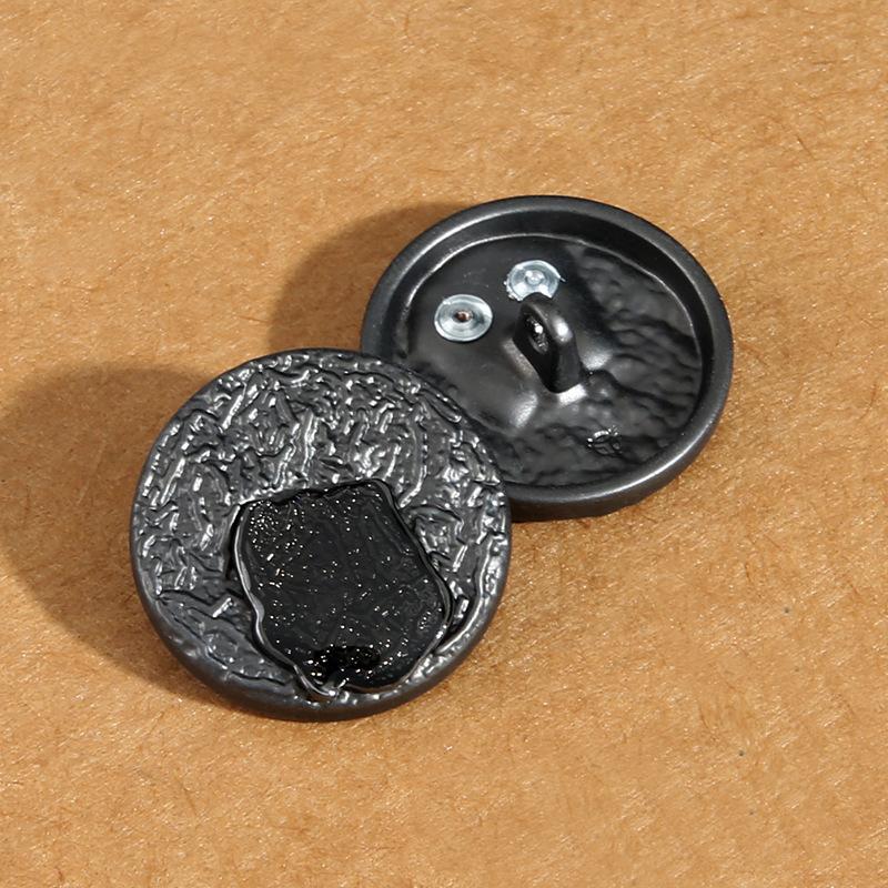 Черные пеньковые пуговицы Высококачественные мужские и женские пальто, куртки, костюмы, пуговицы, аксессуары, универсальные круглые металлические пуговицы
