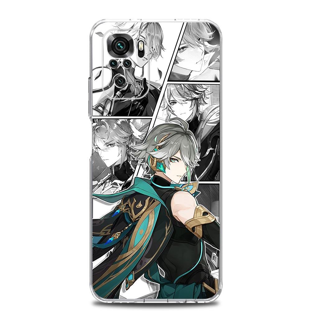 Чехол для телефона Genshin Impact для Xiaomi Redmi Note 13 12 5G 9S 9 8 10 11 Pro Plus 4G 9T 13C 12C10C 9C 9A 7 Прозрачная крышка