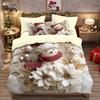 Christmas Snowman Three-Piece Quilt Cover Custom Digital Printing Bedding Set Distribution