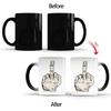 1Pcs Color Changing Mug Heat Sensitive Ceramic Middle Finger Up Coffee Cup Creative Heat Mug Color Change Mugs for Tea Milk